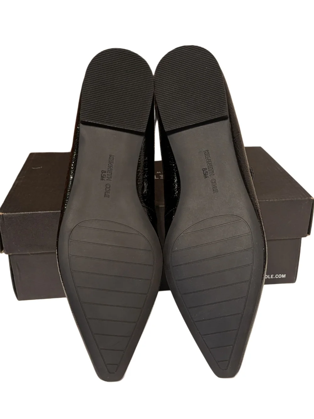 Kenneth Cole New York Nolita Women’s 8.5 Black Patent Pointed Toe Ankle Strap Fl